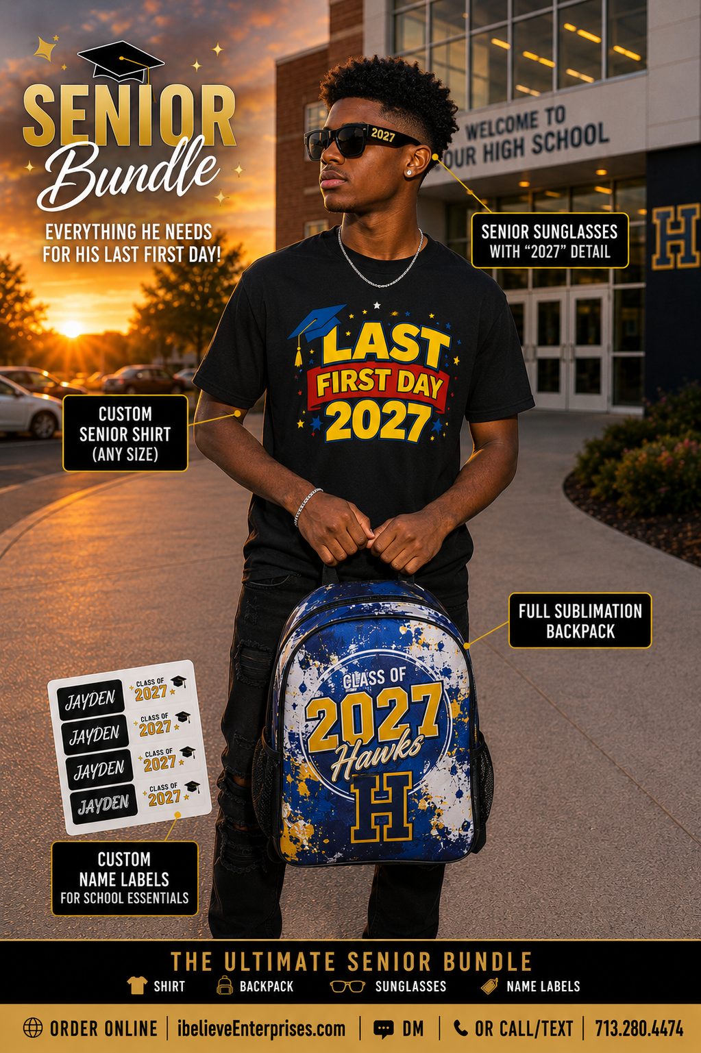 Full Sublimation + Keychain Edition — Senior Bundle