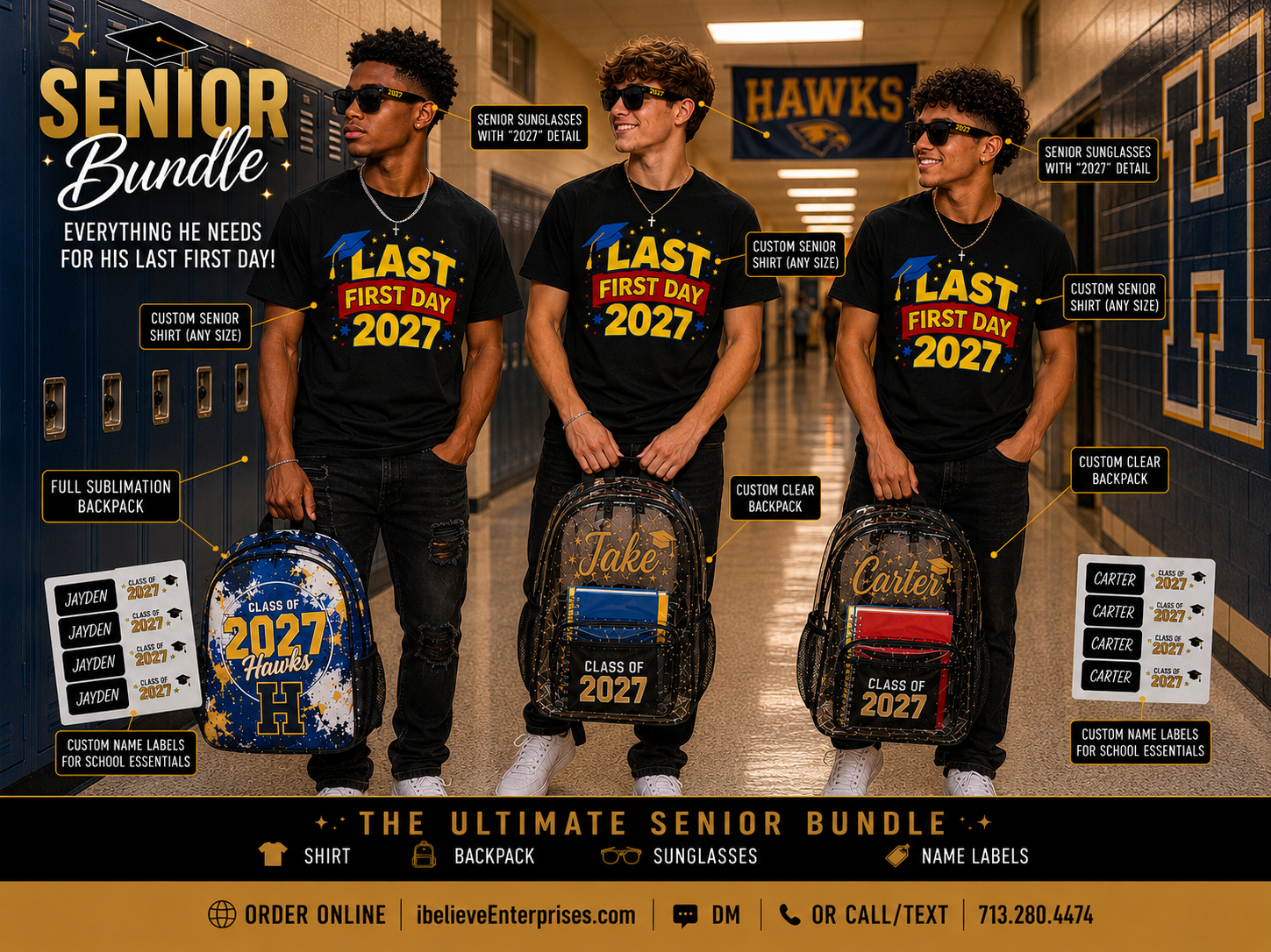 Custom Name Labels — Senior Edition
