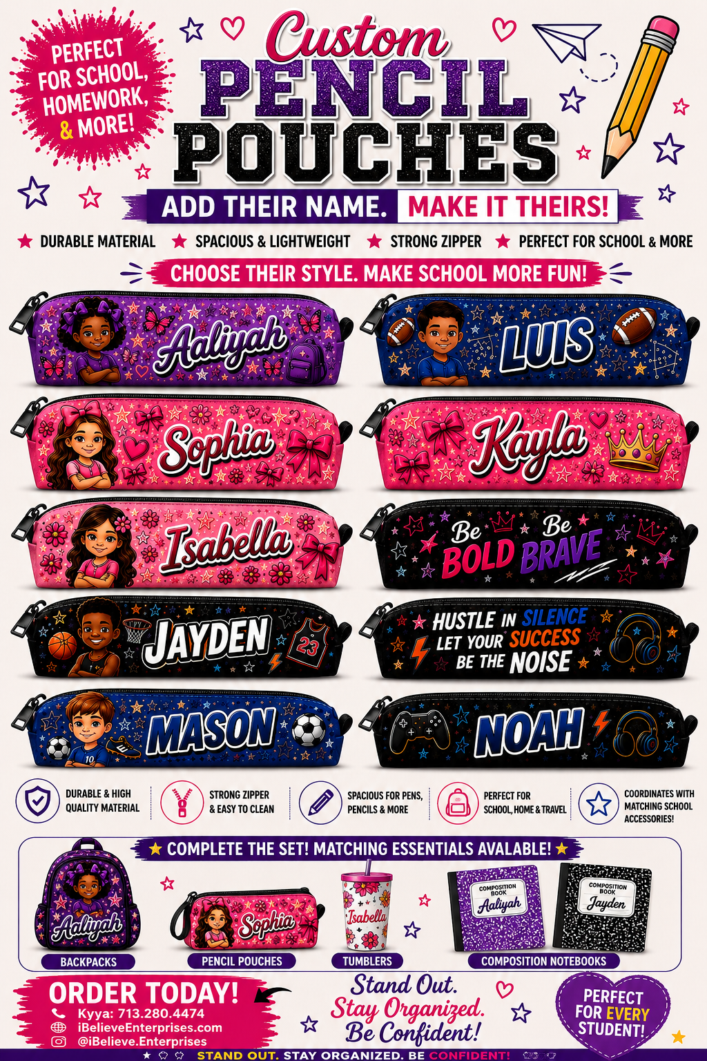 Personalized Pencil Pouch