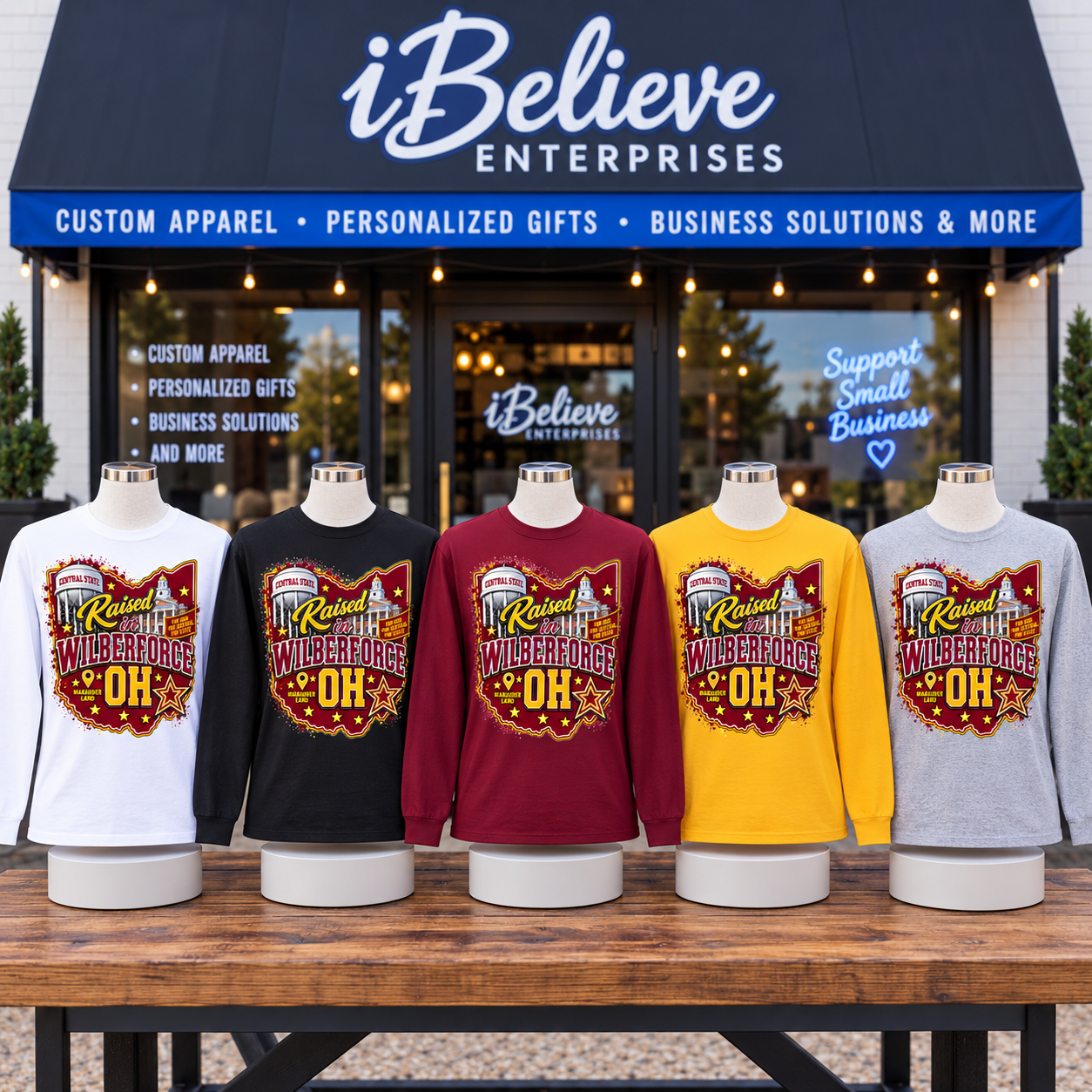 Raised in Wilberforce, OH Long Sleeve Tee
